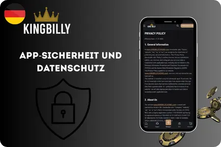 App-Sicherheit und Datenschutz – King Billy Casino